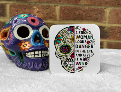Sugar Skull Mug Set. 'Gives Danger A Wink.'
