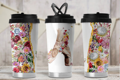 Personalised Ballet Travel Mug with Handle.