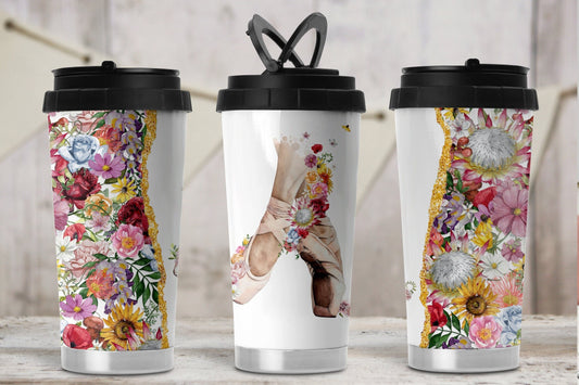Personalised Ballet Travel Mug with Handle.